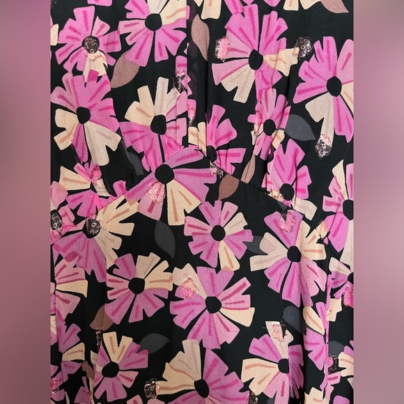 Kate Spade Sparkly Floral Dress Size 12 - Picture 3 of 11